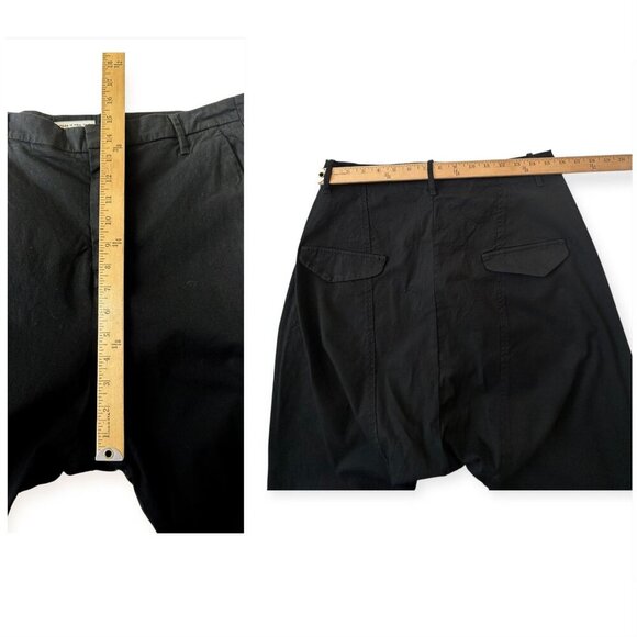 Nili Lotan Paris Drop Crotch Cropped‎ Pants in Jet Black  Size 6, New with tag - Picture 10 of 12